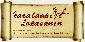 Haralampije Lopašanin vizit kartica